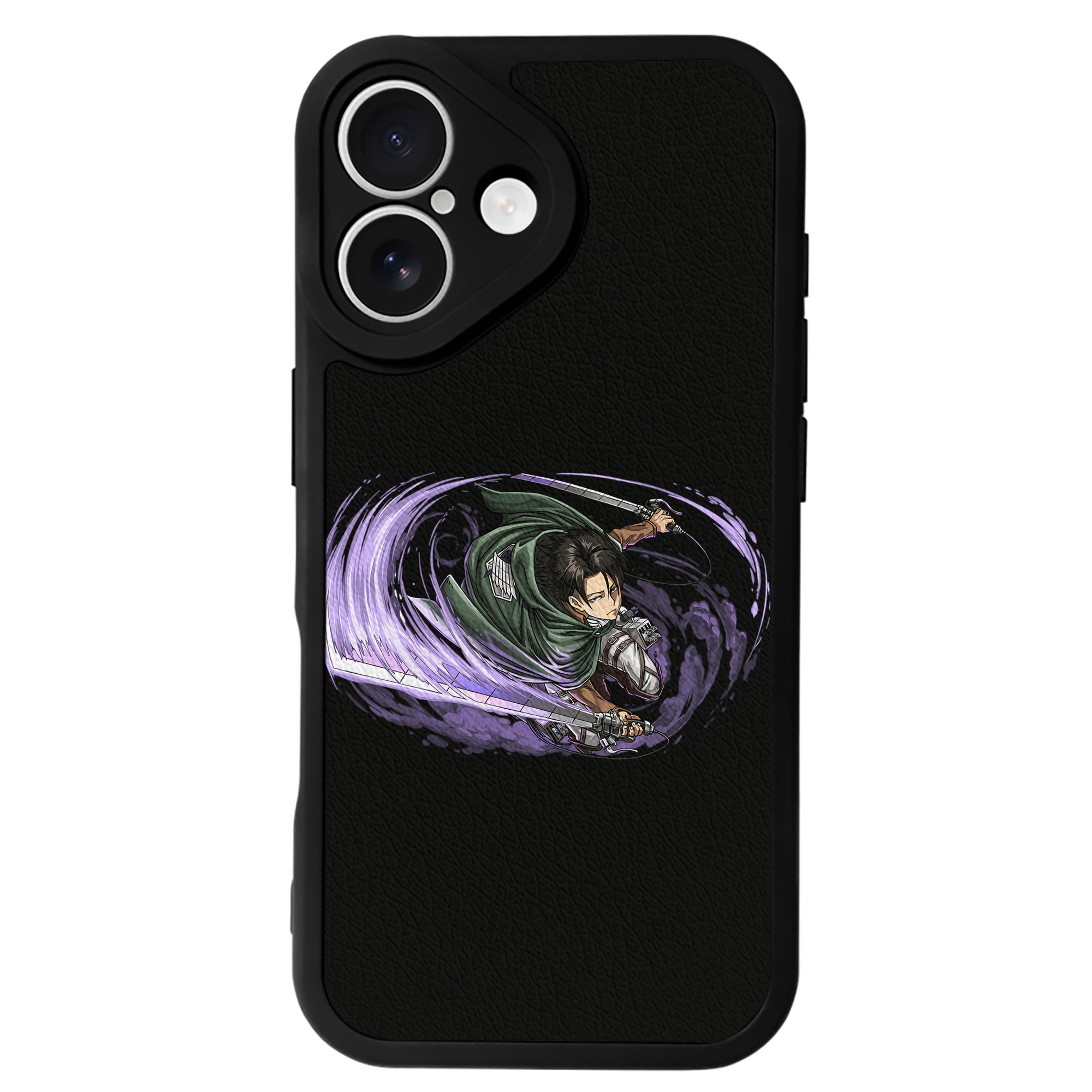 （画像用） 進撃の巨人 リヴァイ·アッカーマン Attack on Titan Levi Ackerman 【iPhone 16シリーズ対応】シリコンスマホケース（レザー調） 材質：シリコン